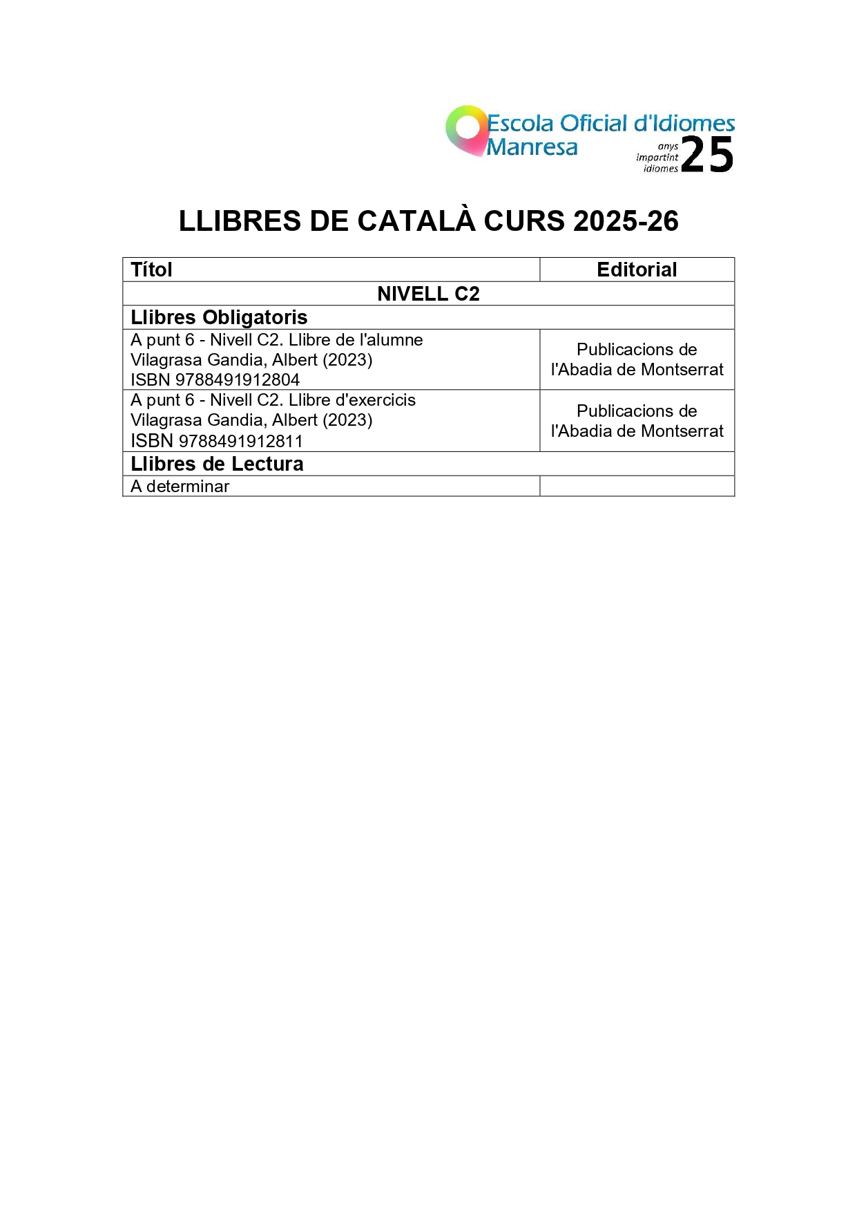 LLibres Català